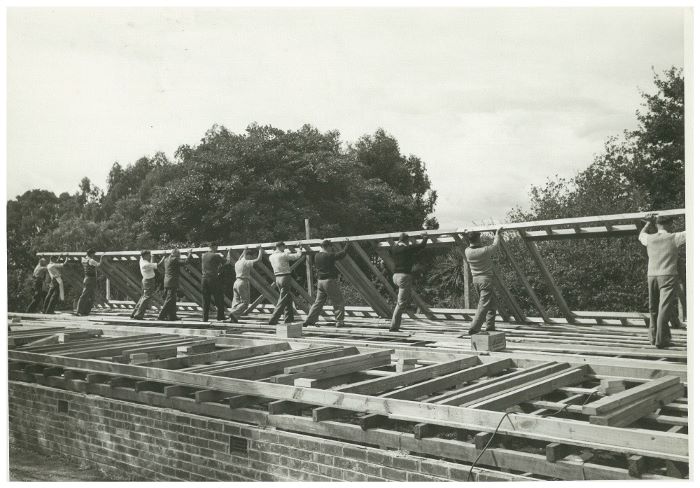 JJ North Memorial Wing under construction in1954
